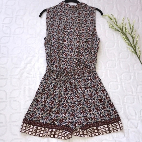ARDENE Boho Tie Waist Soft Lightweight Romper Sm - Picture 5 of 8